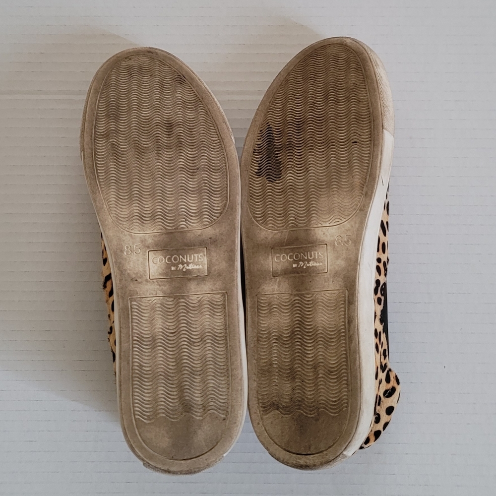 Coconuts By Matisse Harlan Leopard Animal Print High Top Real Fur Sneakers 8.5 - Picture 11 of 13